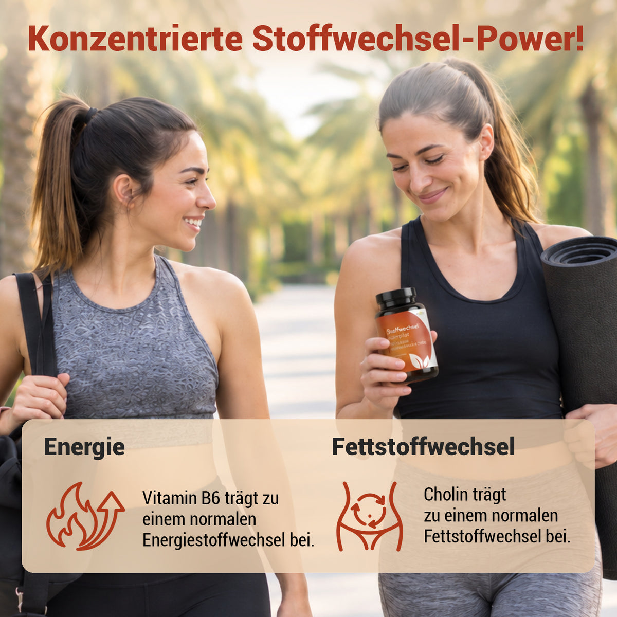 DocVital Stoffwechsel Komplex - Konzentrierte Stoffwechsel-Power: Vitamin B6 traegt zu einem normalen Energiestoffwechsel bei, Cholin zu einem normalen Fettstoffwechsel