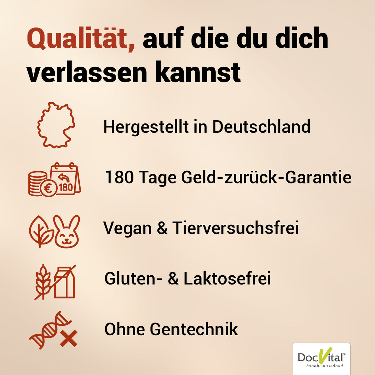 DocVital Stoffwechsel Komplex - Qualitaet, auf die du dich verlassen kannst: Hergestellt in Deutschland, 180 Tage Geld-zurueck-Garantie, vegan und tierversuchsfrei, gluten- und laktosefrei, ohne Gentechnik